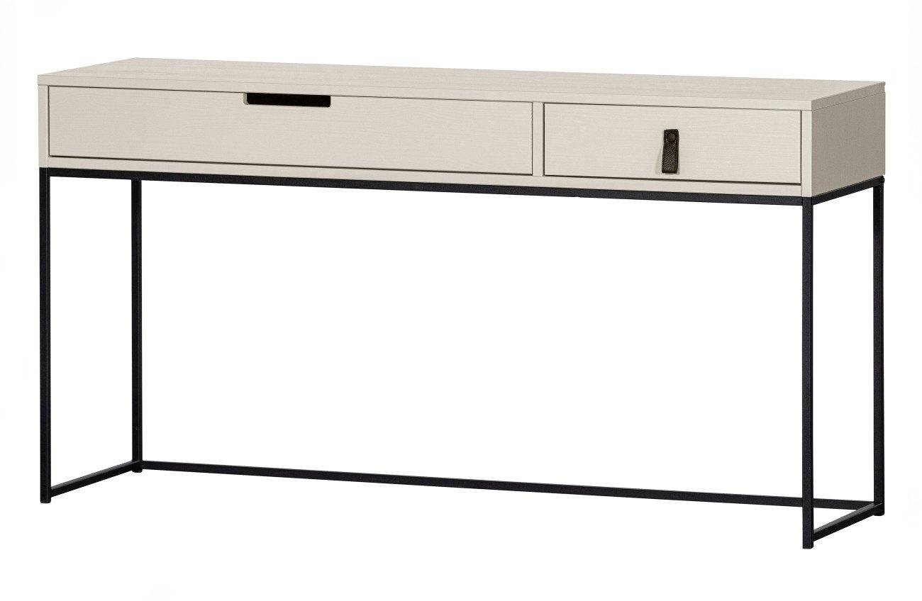 WOOOD Konsole Silas aus Kiefernholz, Hellgrau