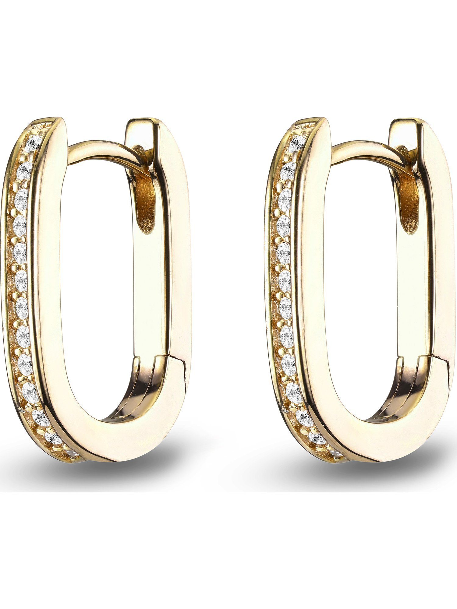 JETTE Paar Creolen JETTE Damen-Creolen 925er Silber 28 Zirkonia (Paar), LUN günstig online kaufen