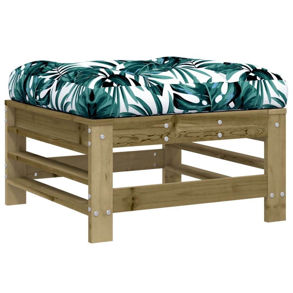 vidaXL Sofaelement Gartenhocker mit Kissen Kiefernholz günstig online kaufen
