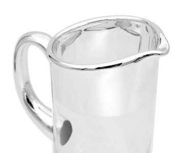 Brillibrum Wasserkanne Krug Glaskrug Glaskanne 1l 1,5l Pitcher Saftkrug Feinsilber Kanne, 1 l