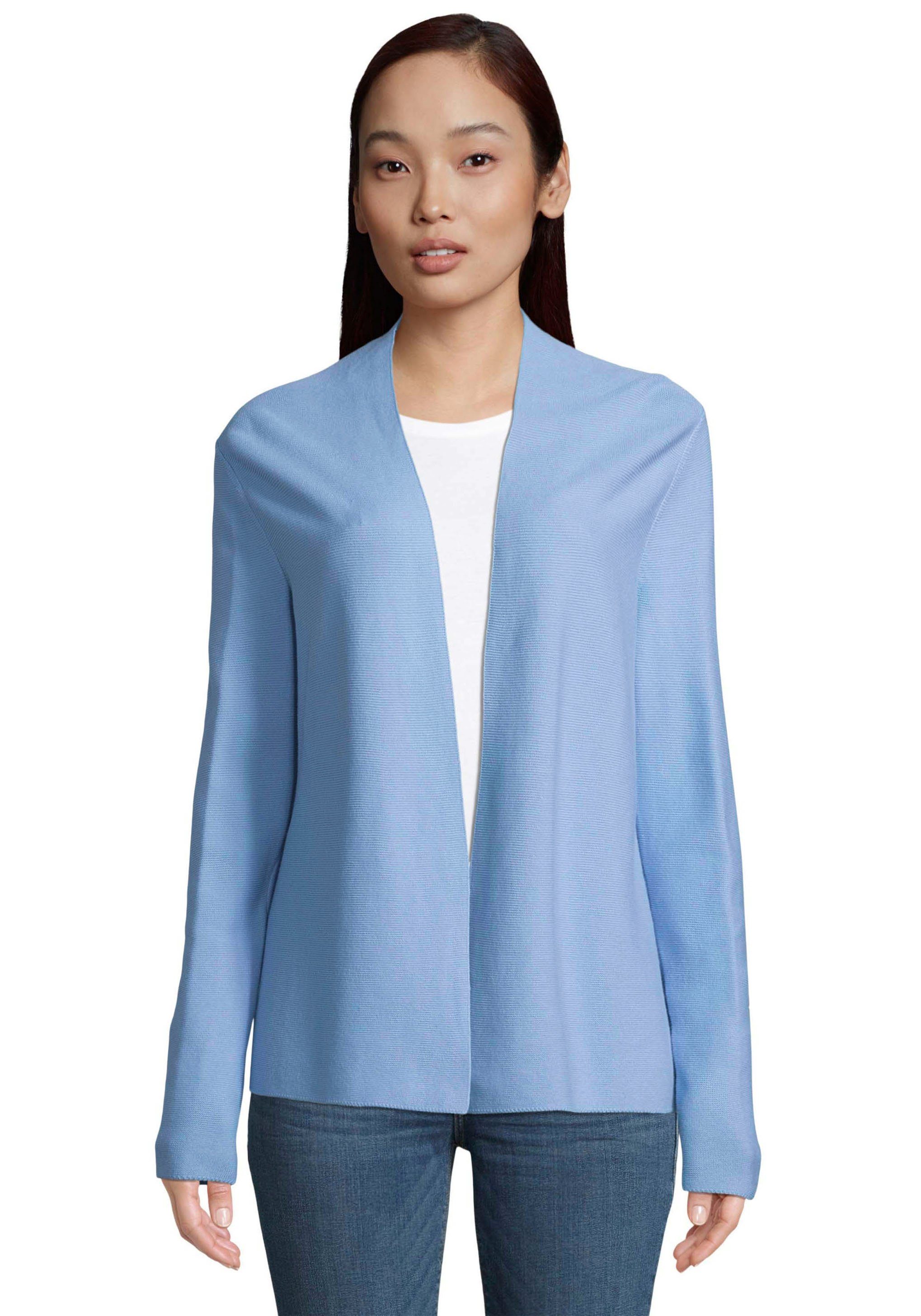 TOM TAILOR Cardigan mit mittelblau Struktur feiner