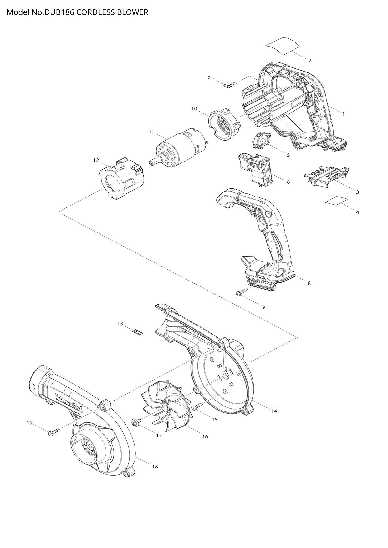 Makita Akku-Gebläse DUB186Z günstig online kaufen