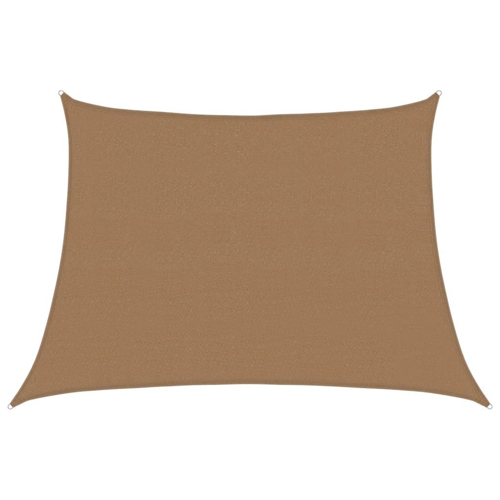 vidaXL Sonnensegel, Sonnenschirm 160 g/m² Taupe 4/5x3 m HDPE