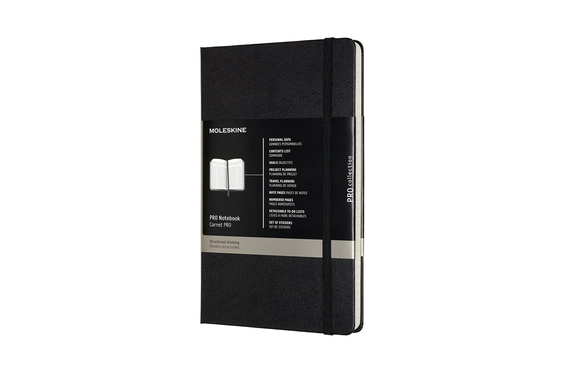 MOLESKINE Notizbuch, Professionel - Hard Einband Schwarz (13x21) - - Fester - Groß Cover