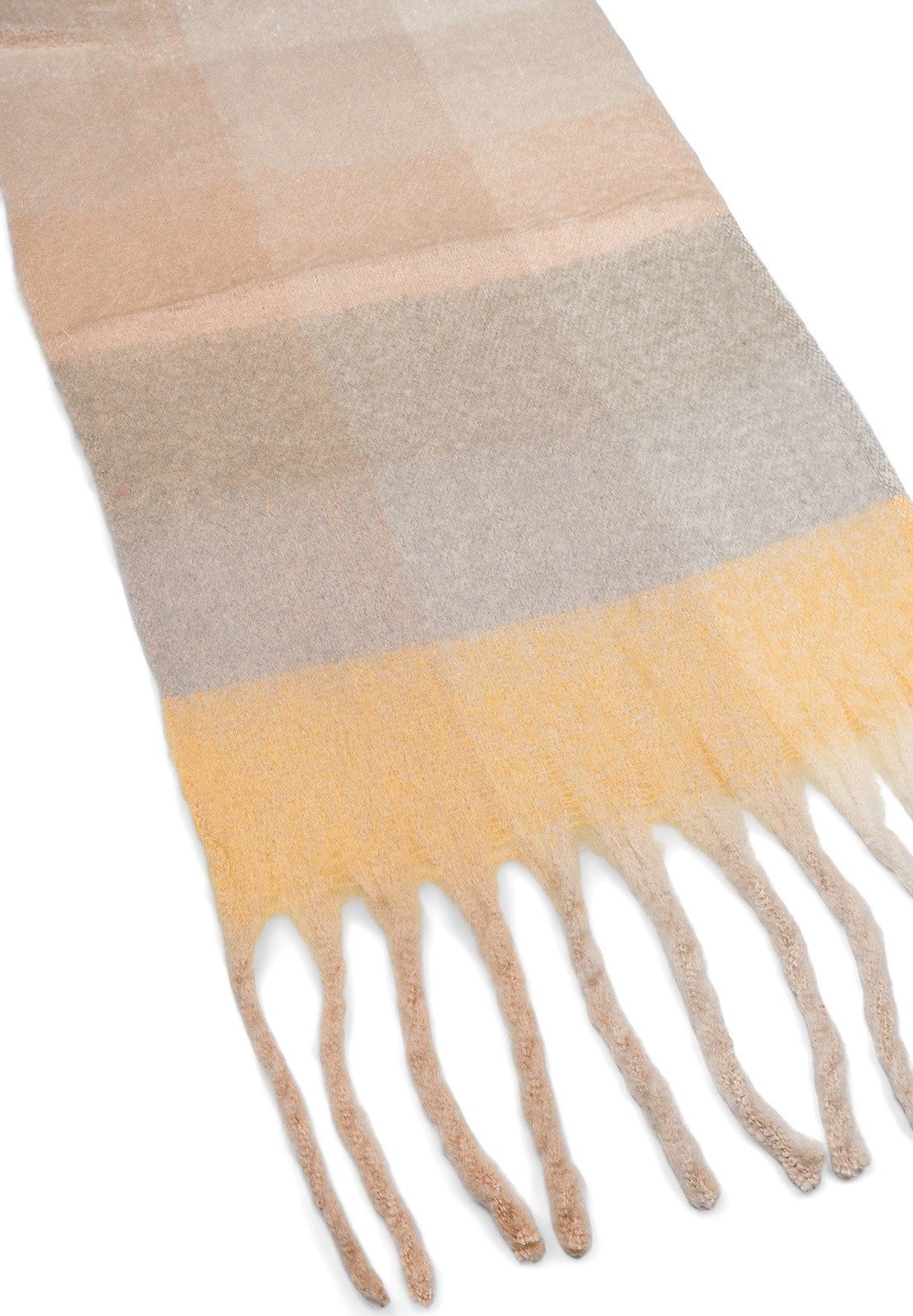 styleBREAKER XXL-Schal Karo Web Strickschal bunt, (1-St)