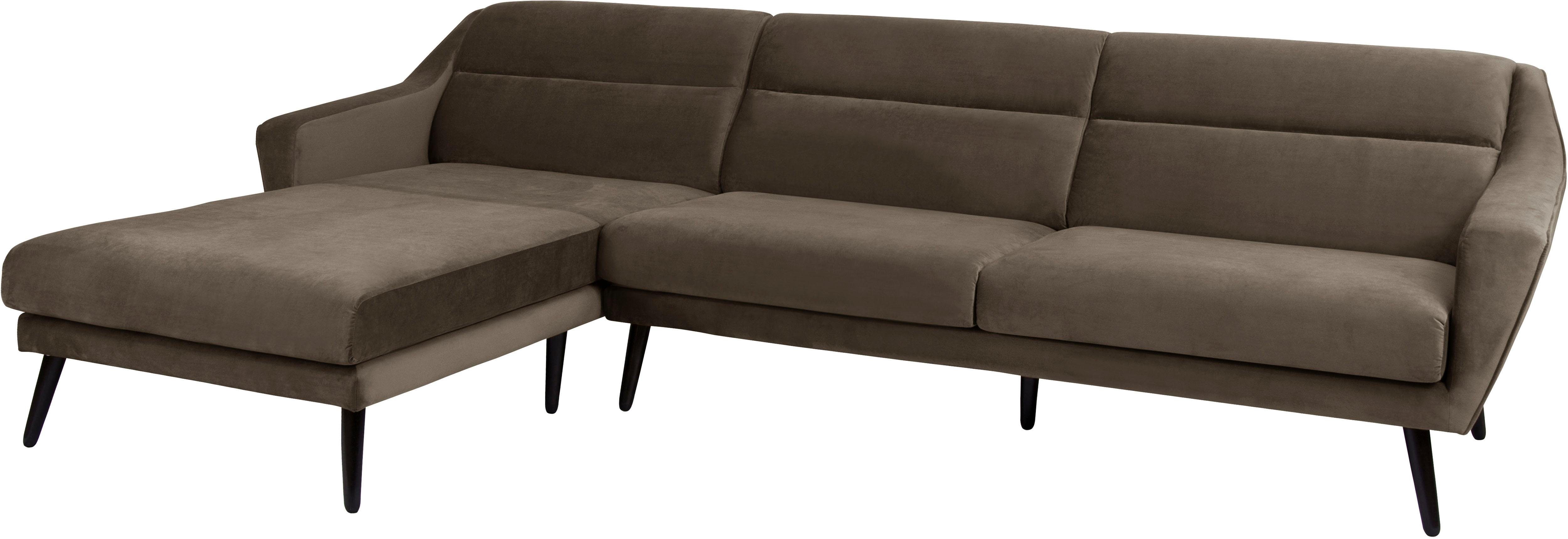 andas Ecksofa "Bille L-Form" mit Naht im Rückenkissen und Beinen aus Eichen günstig online kaufen