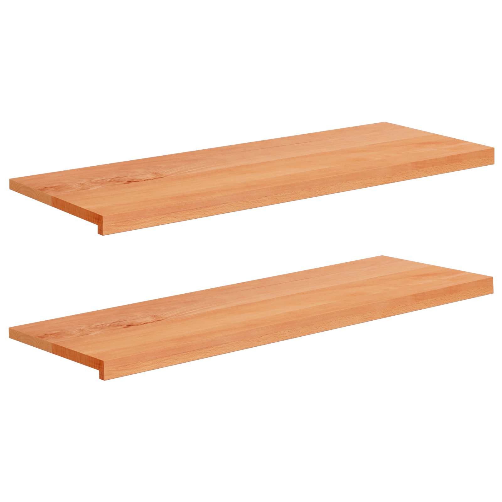 vidaXL Fensterbank 120 x 40 x 2 cm Fensterbänke 2 stk Lackiert 120x40x2 cm Massivholz Buc