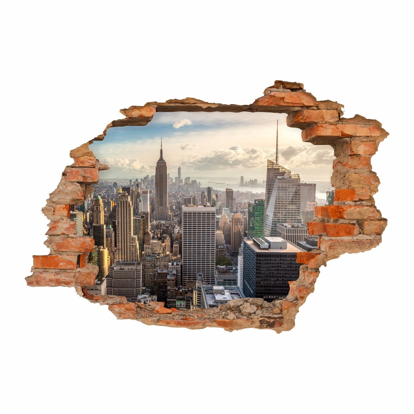 nikima Wandtattoo 146 New York Manhattan - Loch in der Wand (PVC-Folie), in günstig online kaufen