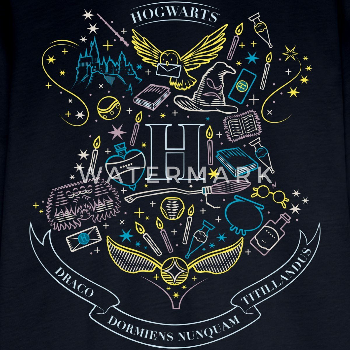 Spreadshirt T-Shirt Harry Potter Hogwarts Elemente günstig online kaufen