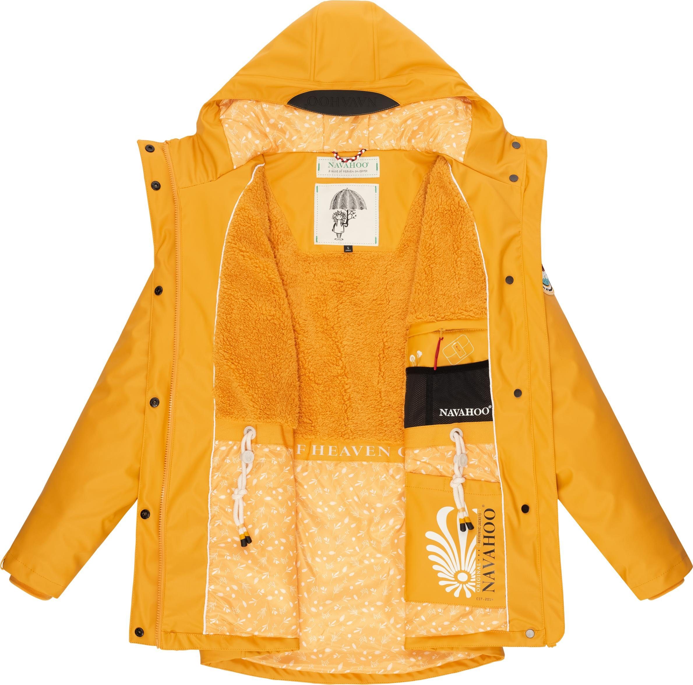 Navahoo Regenjacke Oceans Heart gelb Kapuze stylischer mit wasserdichter Regenmantel