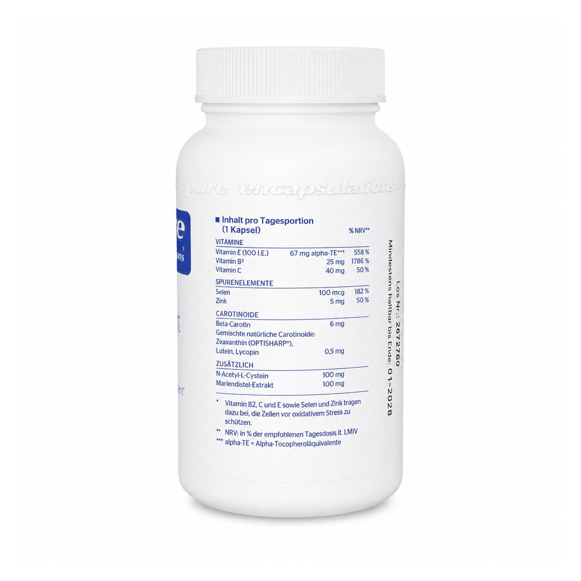 Pure ENCAPSULATIONS Antioxidant Formel Kapseln 120S Kapseln