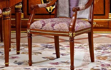 JVmoebel Stuhl, 4 Stühle Set Esszimmer Designer Holz Stuhl Garnitur Antik Stil