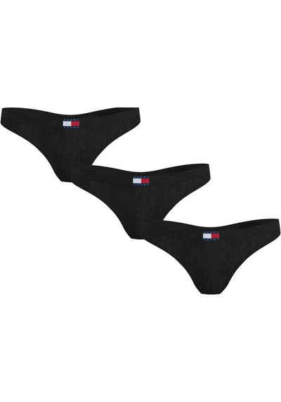 Tommy Hilfiger Underwear String 3P CLASSIC THONG (EXT SIZES) (Packung, 3-St., 3er) mit Tommy Jeans Logo-Badge