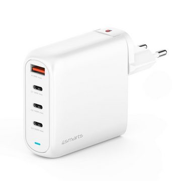 4smarts Ladegerät GaN Flex Pro 100W 3 USB-C+1 USB-A USB-Ladegerät (Schnellladeprotokolle PD 3.1, QC 4+, PPS, AFC, SCP, FCP und 2.4A Apple, Laptop Netzteil Ladegerät für MacBook Lenovo HP ASUS Notebook-Netzteil)