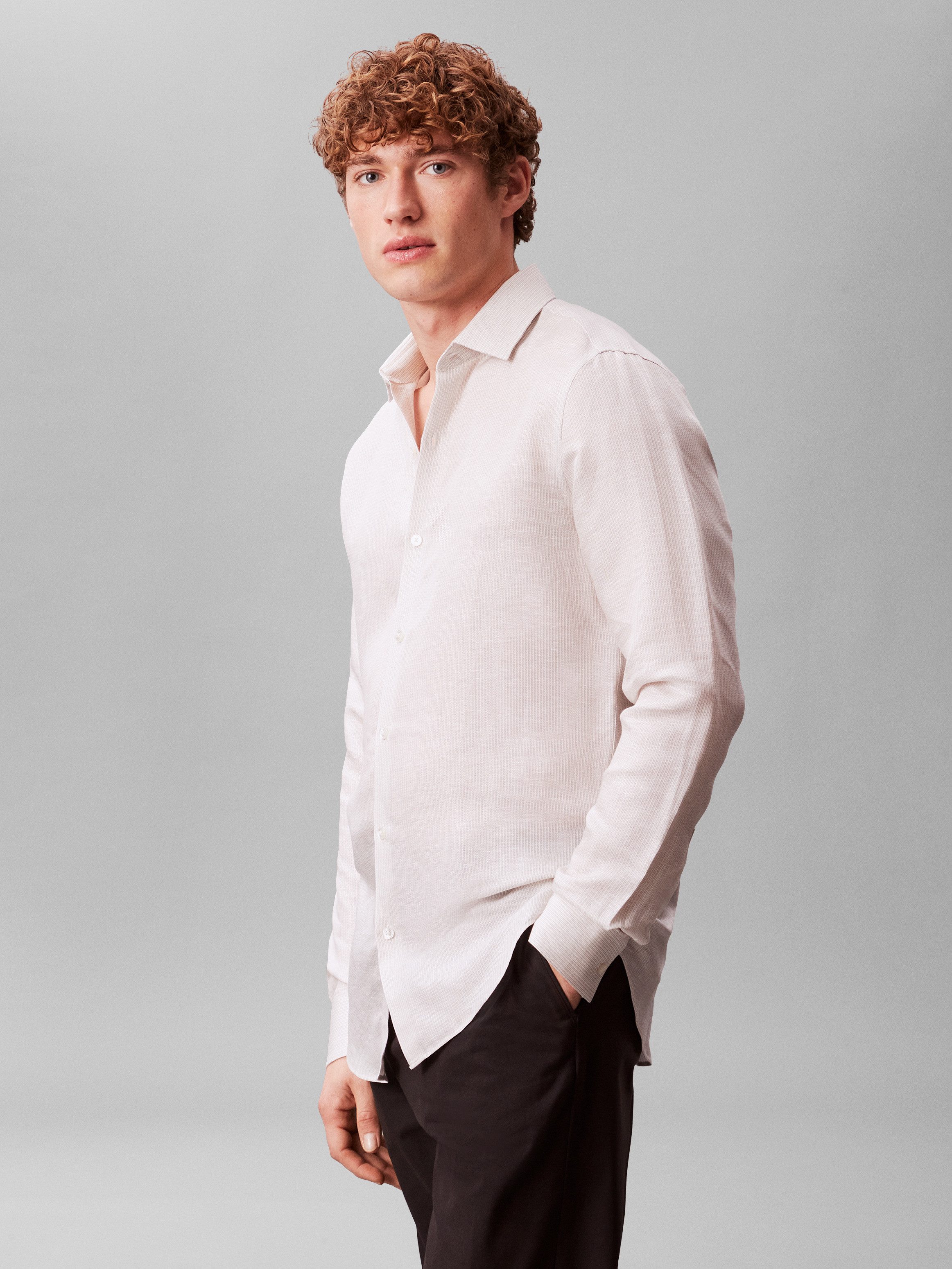 Calvin Klein Businesshemd SLIM ESSENTIALS POPLIN STR SLD Hemdkragen, slim fit