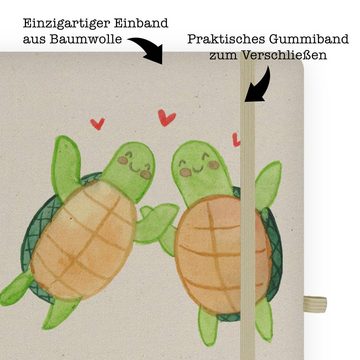 Mr. & Mrs. Panda Notizbuch Schildkröten Paar - Transparent - Geschenk, Verlobung, Skizzenbuch, E Mr. & Mrs. Panda, Handgefertigt