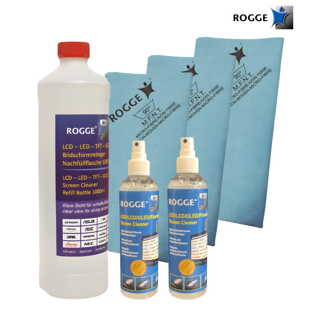 Rogge ROGGE Nachfüll Set - 1. Liter Screen Cleaner + GRATIS 2 Flaschen Pflegeset (5-St)