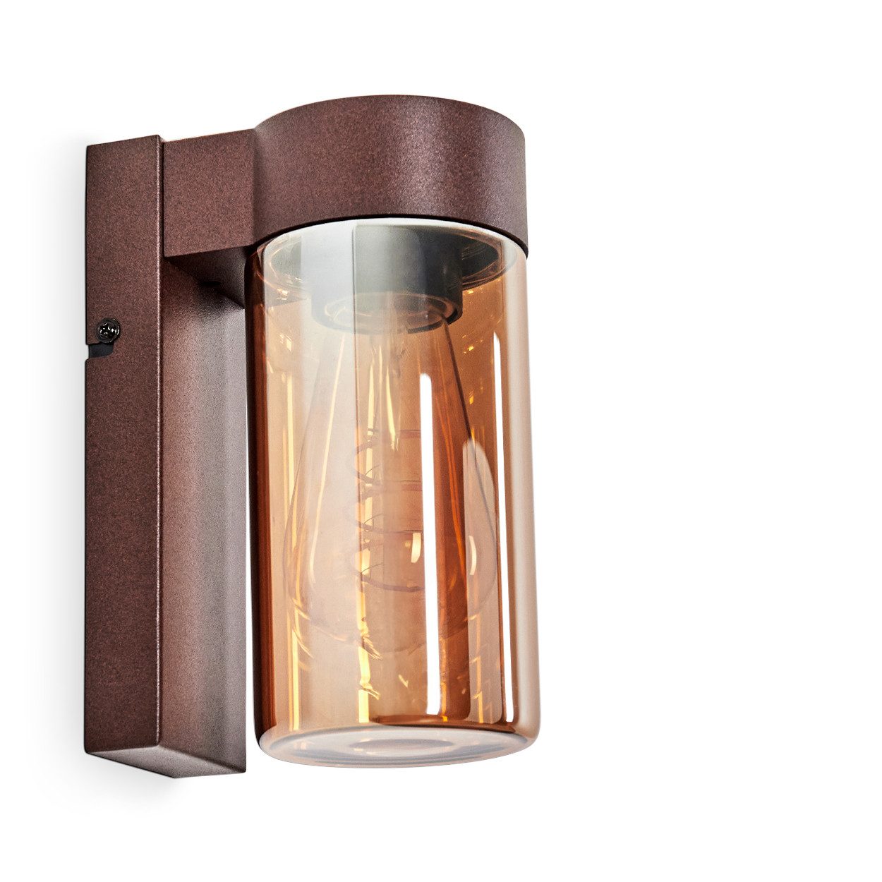 hofstein Außen-Wandleuchte Außenwandlampe aus Metall/Glas in günstig online kaufen