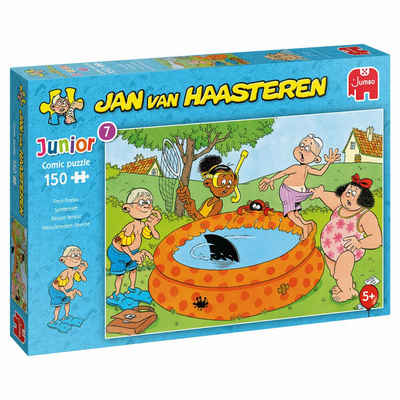 Jumbo Spiele Puzzle Jan van Haasteren Junior Streiche im Pool, 150 Puzzleteile