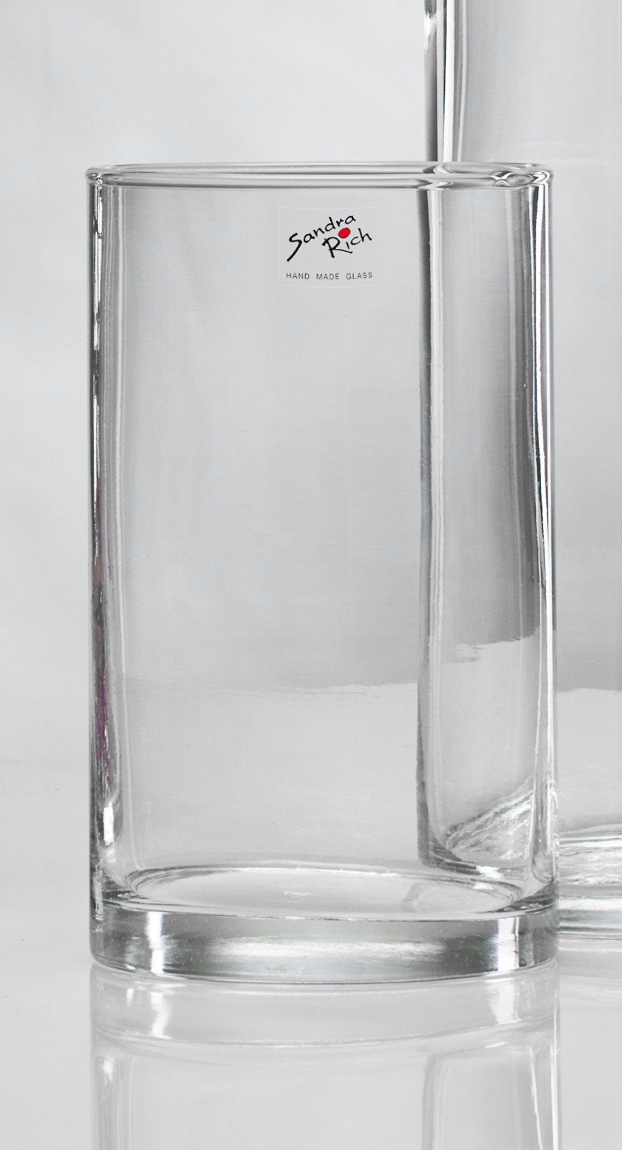 Sandra Rich Dekovase Glasvase Cyli zylindrisch Ø 12 cm - hot cut günstig online kaufen