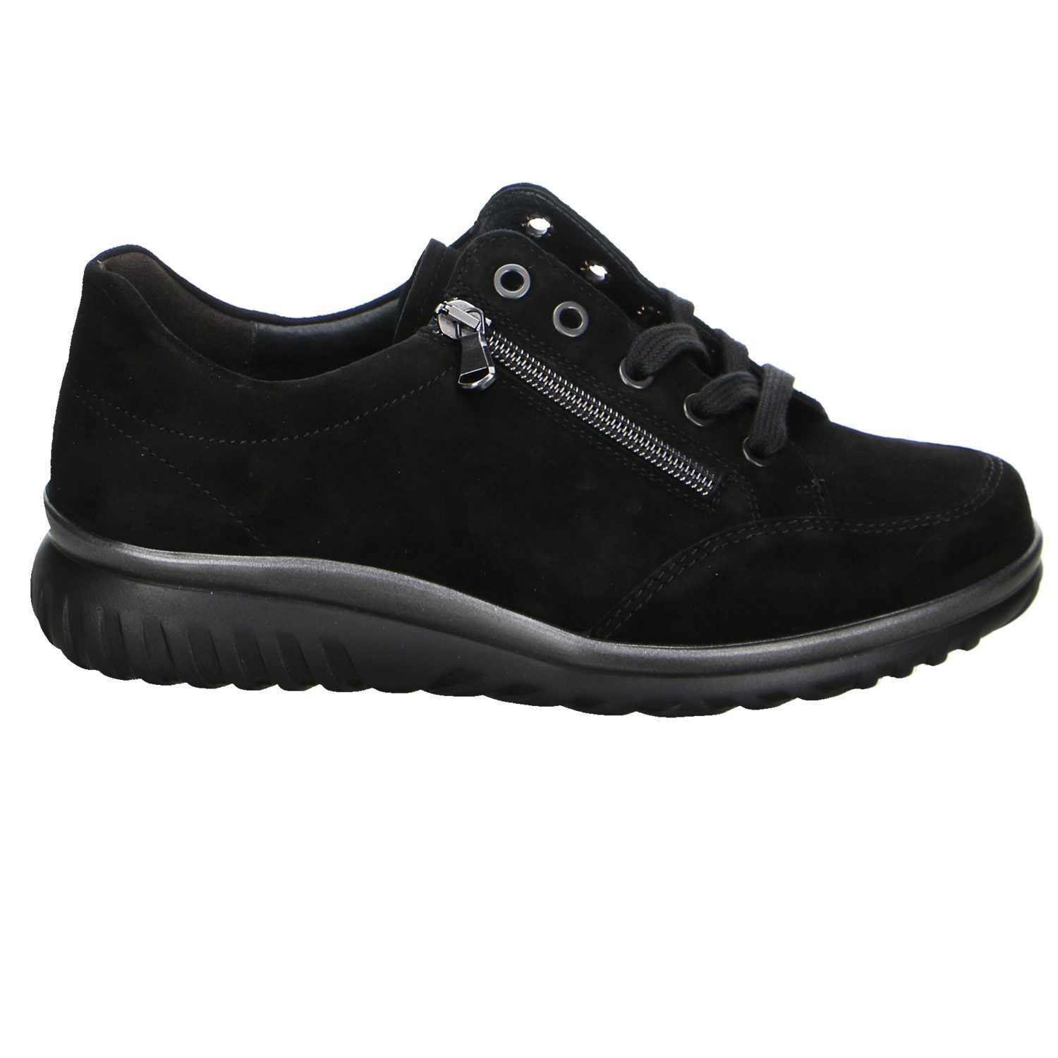 Semler Semler Samt-chevro Velour Comfort Schnürschuhe schwarz Schnürschuh