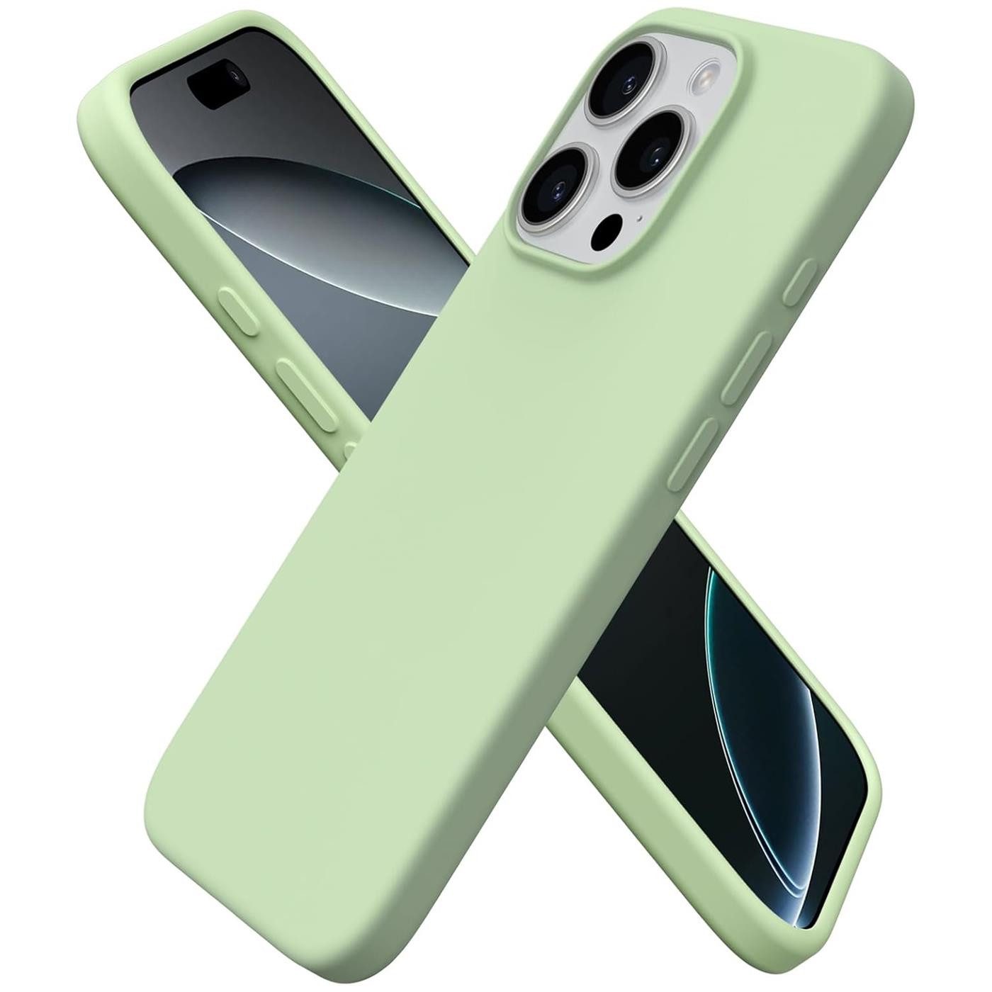 CoolGadget Handyhülle Silikon Case für das Apple iPhone 16 Pro Slim TPU Cover 6,3 Zoll, Weiche Schutz Hülle mit Innen Fleece aus Stoff Handy Tasche – Bild 2 von 5