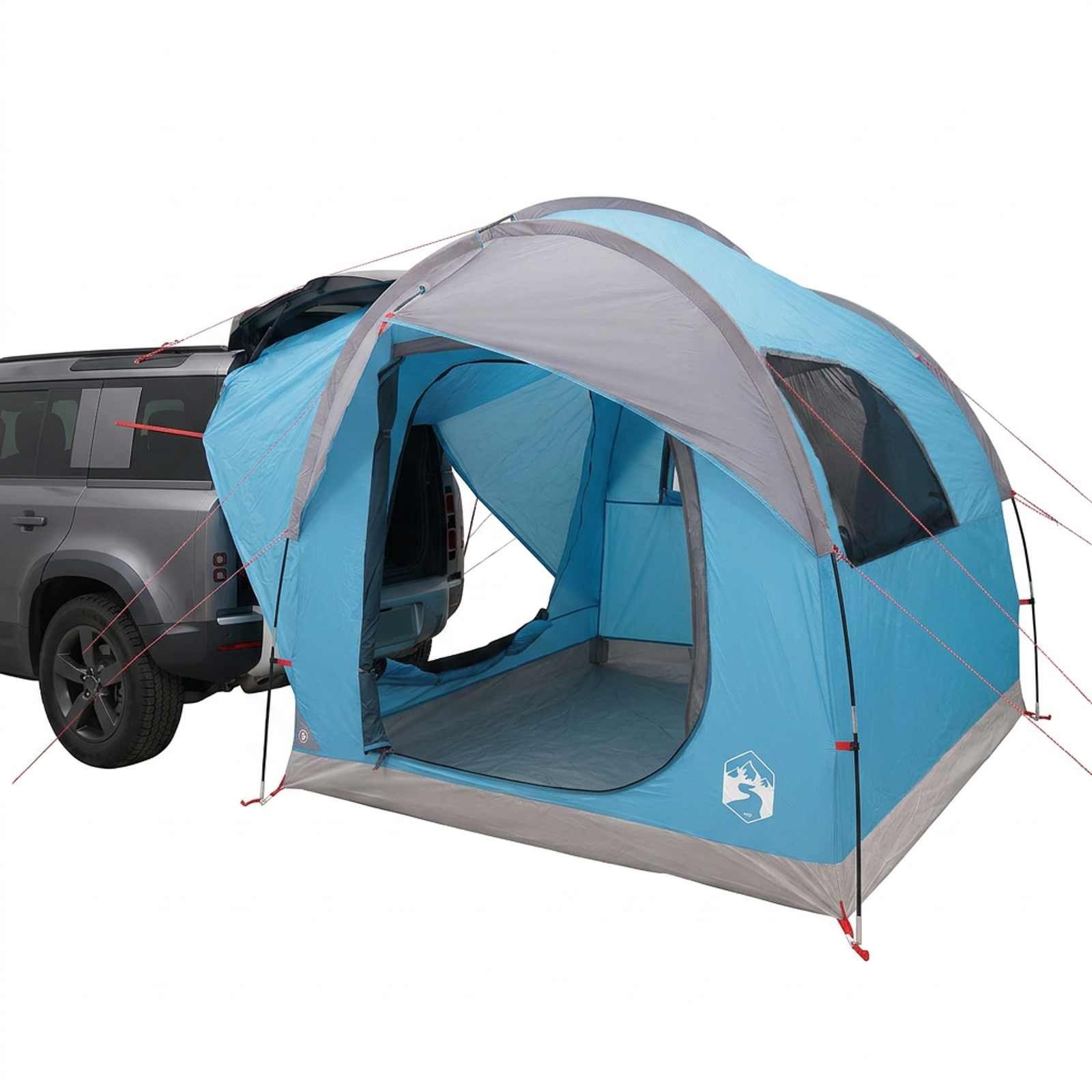 vidaXL Kuppelzelt Autozelt Blau 3-Personen Polyester und Stahl, (1 tlg)