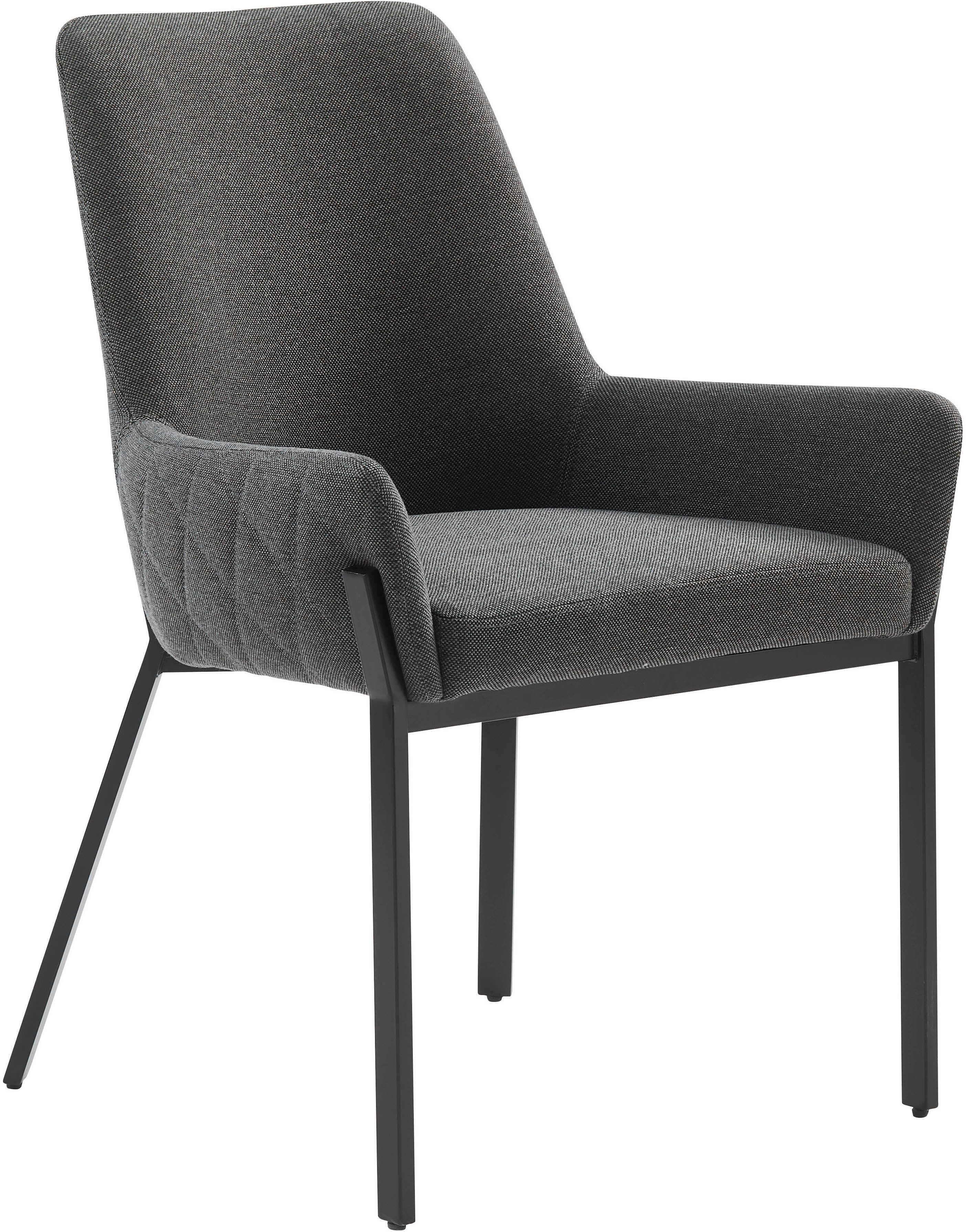 OTTO home Stuhl Lome (Set, 2 St), mit pflegeleichtem Webstoff Bezug, Metallgestell, Sitzhöhe 49 cm