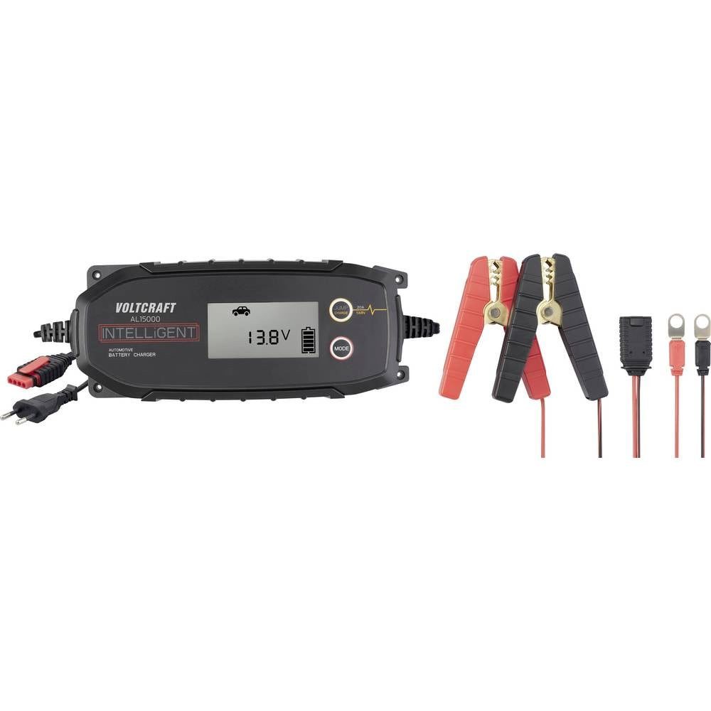 VOLTCRAFT AL15000 VC-16721000 Automatikladegerät 12 V, 24 V 15 A Autobatterie-Ladegerät (verschiedene Ladeprogramme, Ladeüberwachung, Auffrischen)