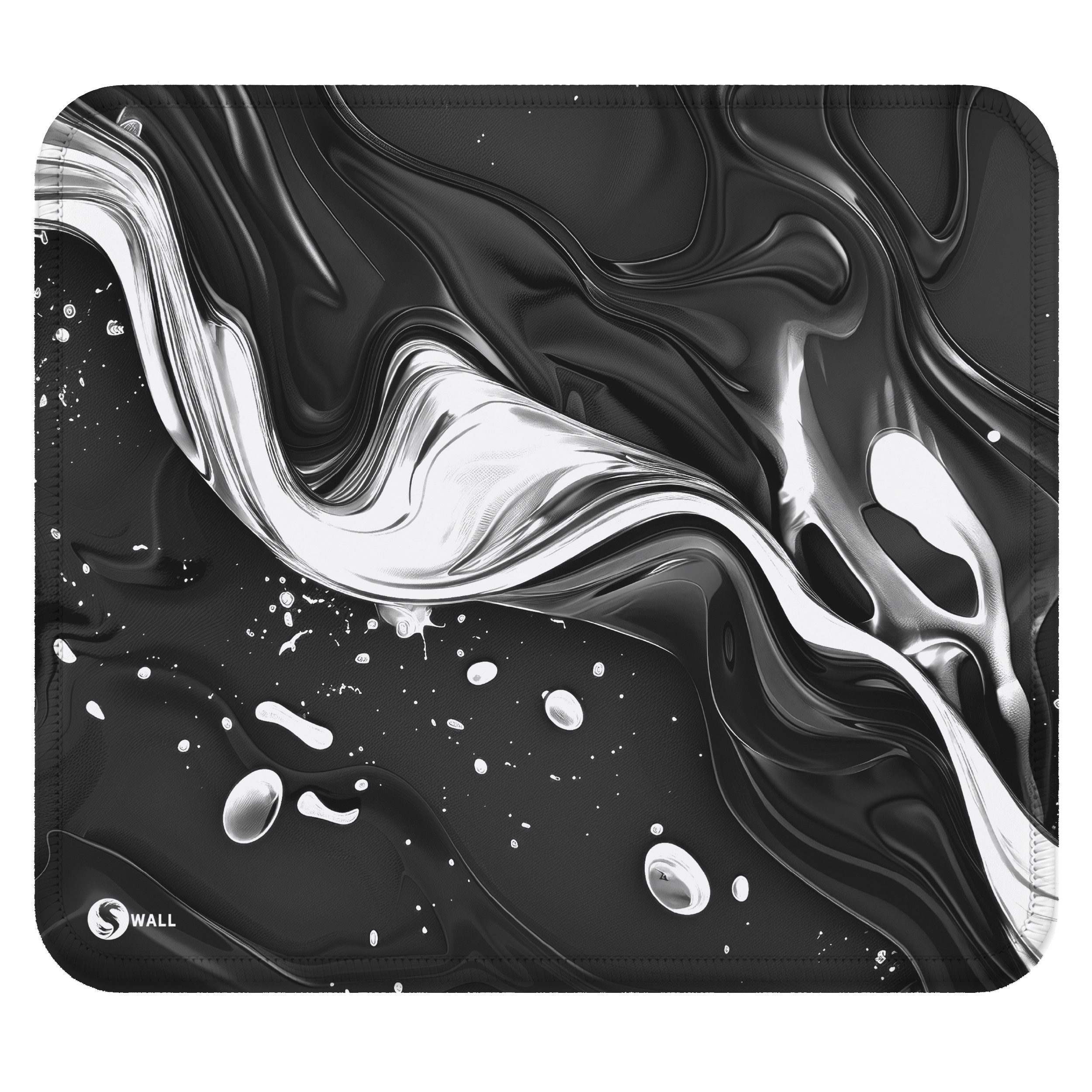 Sunnywall Gaming Mauspad Speed Mousepad XXL Premium 4 mm - Liquid Stripe Milky (Farbauswahl) (inkl. Wallpaper), 45x40, 80x30, 90x40 cm, rutschfest, vernähte Ränder, Tischunterlage