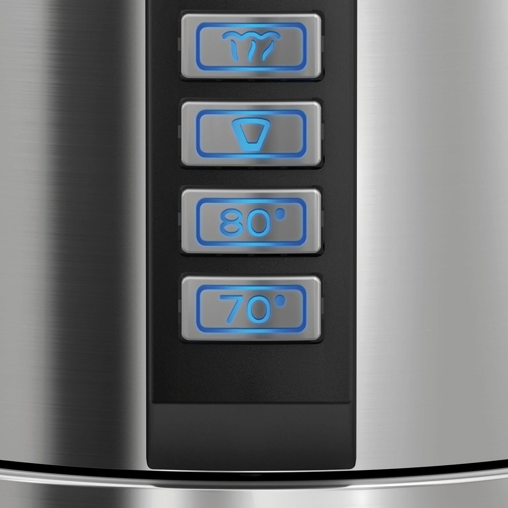Graef Wasserkocher WK 900, 1,2 l, 2015 W, mit Temperatureinstellung, Edelstahl mattiert