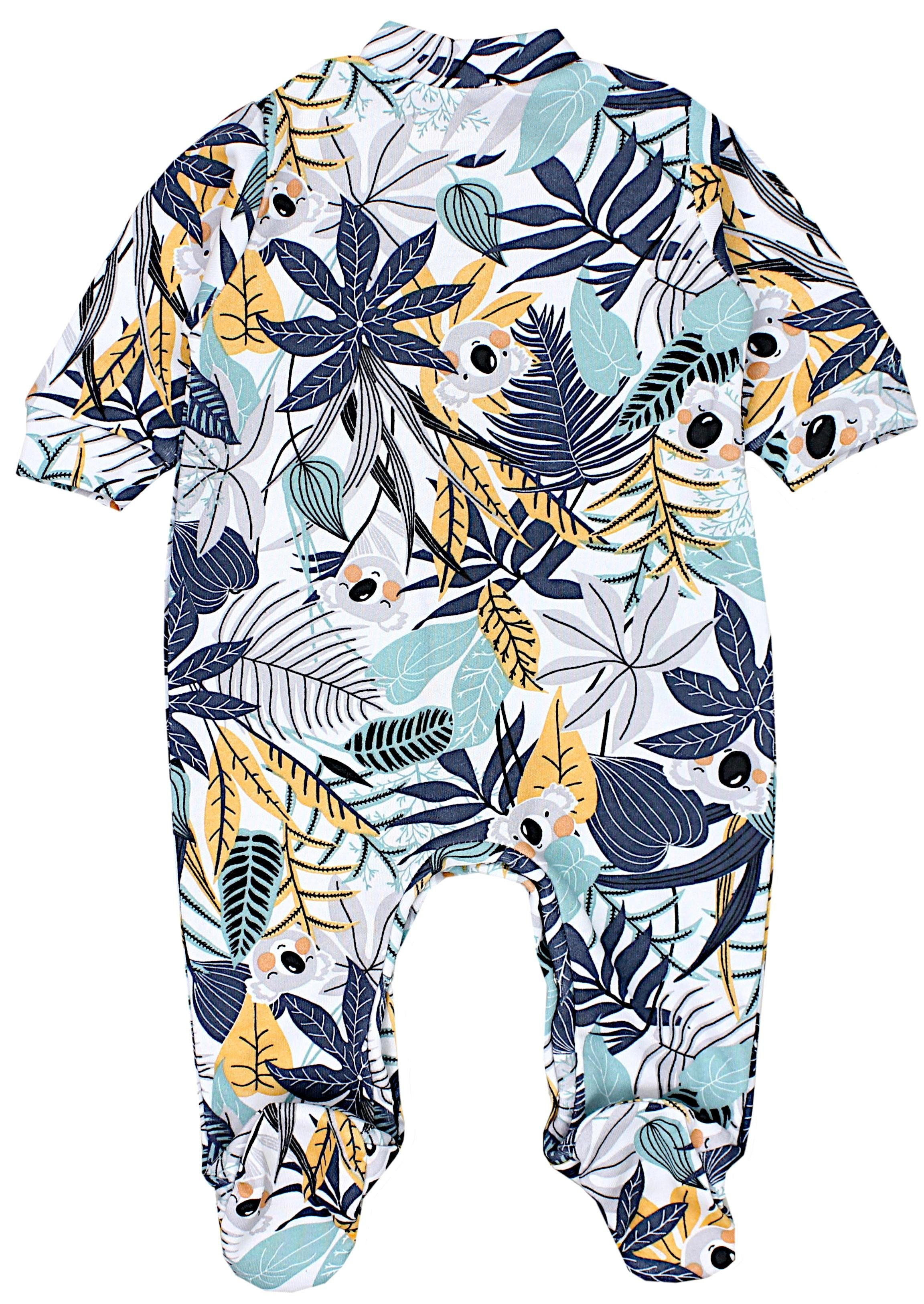 Schlafanzug Blau Langarm Safari TupTam Schlafoverall 3er Baby Schlafstrampler Jungen Orange Mintgrün Pack Koala Streifen Fuß mit