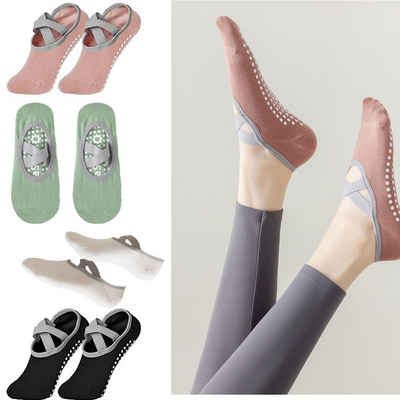 NUODWELL Socken Rutschfeste Yoga-Socken für Tanz, Yoga, Ballett und Pilates