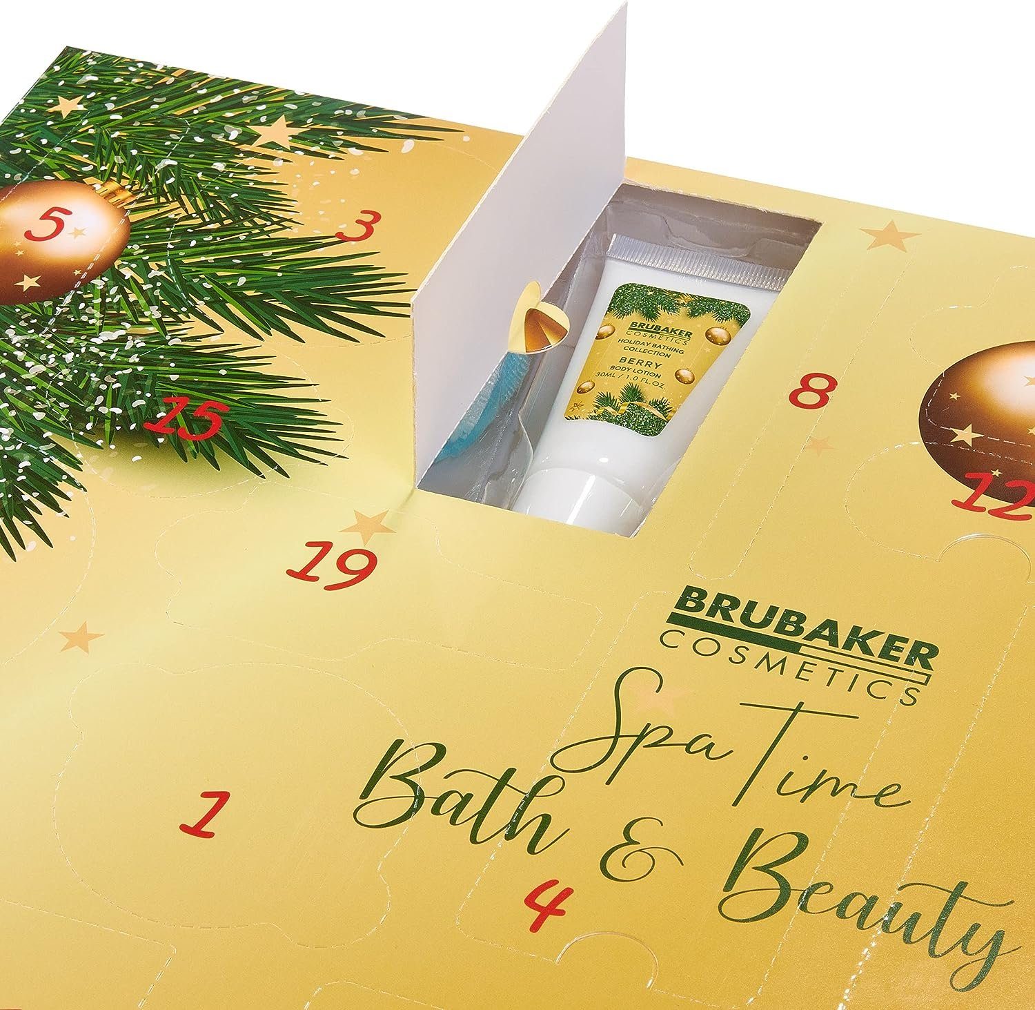 Wellness Körperpflege Accessoires Produkte BRUBAKER Weihnachtskalender 24 Adventskalender, x Spa