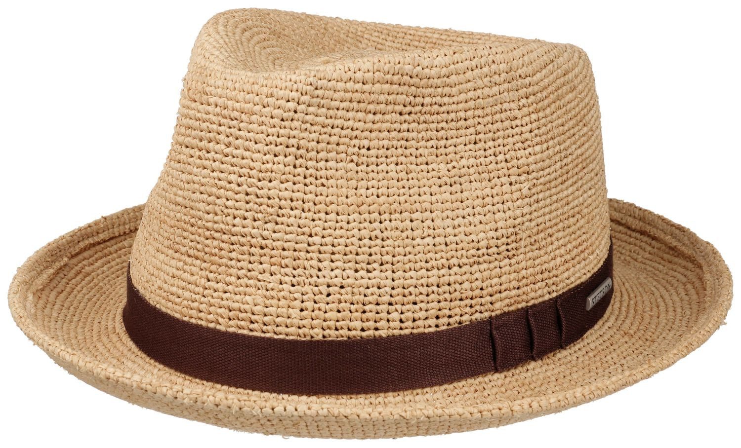 Stetson Strohhut Fedora Raffia Crochet
