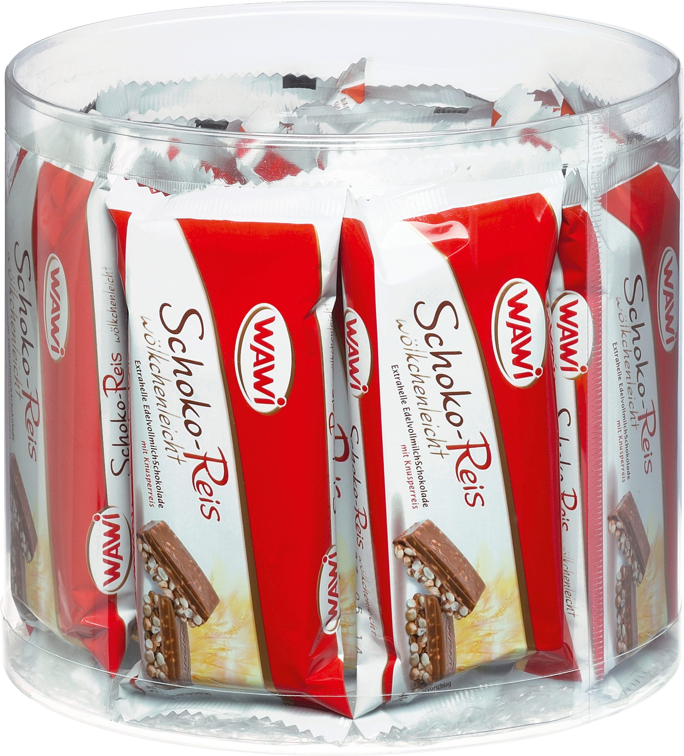 WAWI Schokolade, Wawi Schoko Reis Riegel Dose 1080g