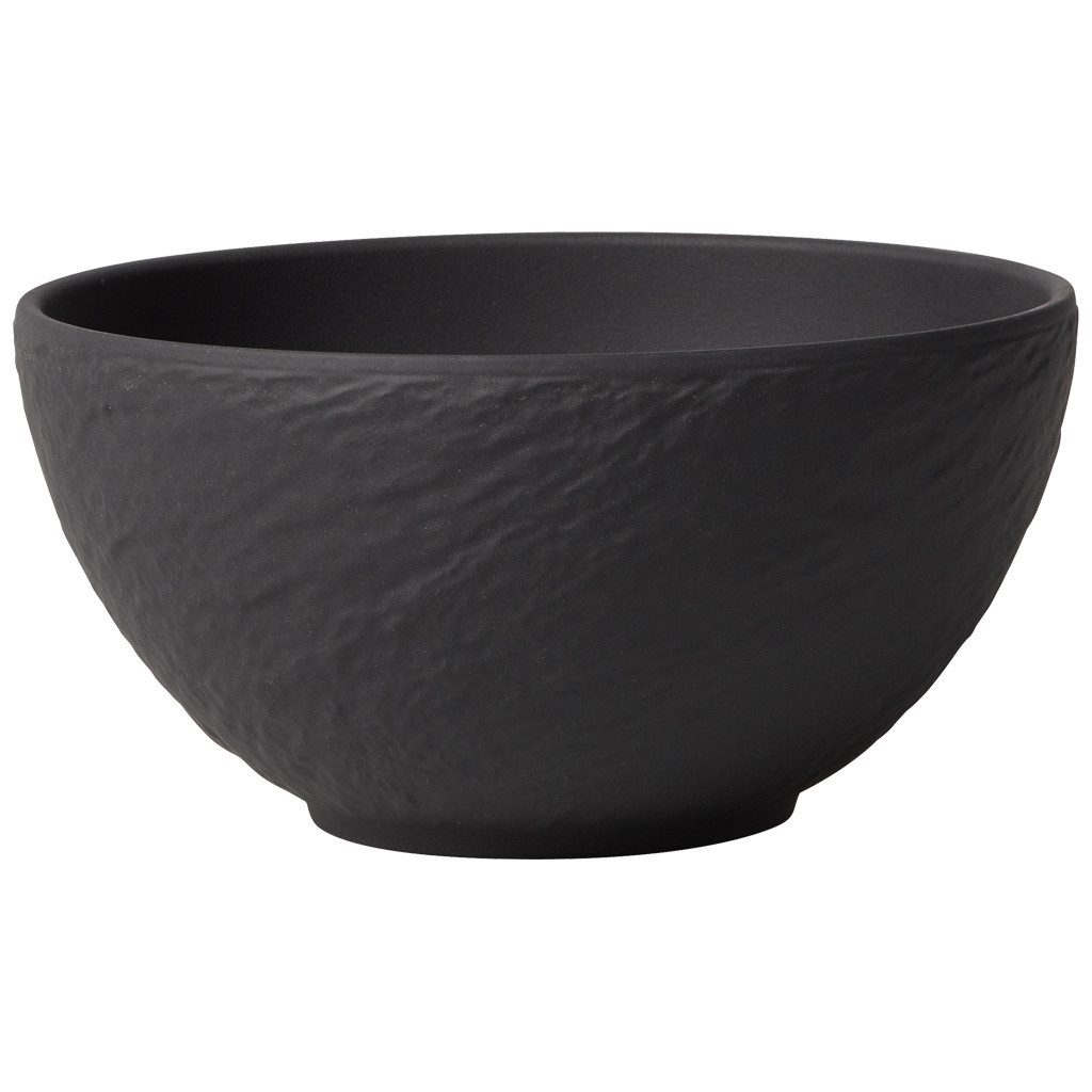 Villeroy & Boch Müslischüssel Manufacture Rock, Porzellan, Spülmaschinengeeignet, Schwarz, Manufacture Rock, H: 7cm