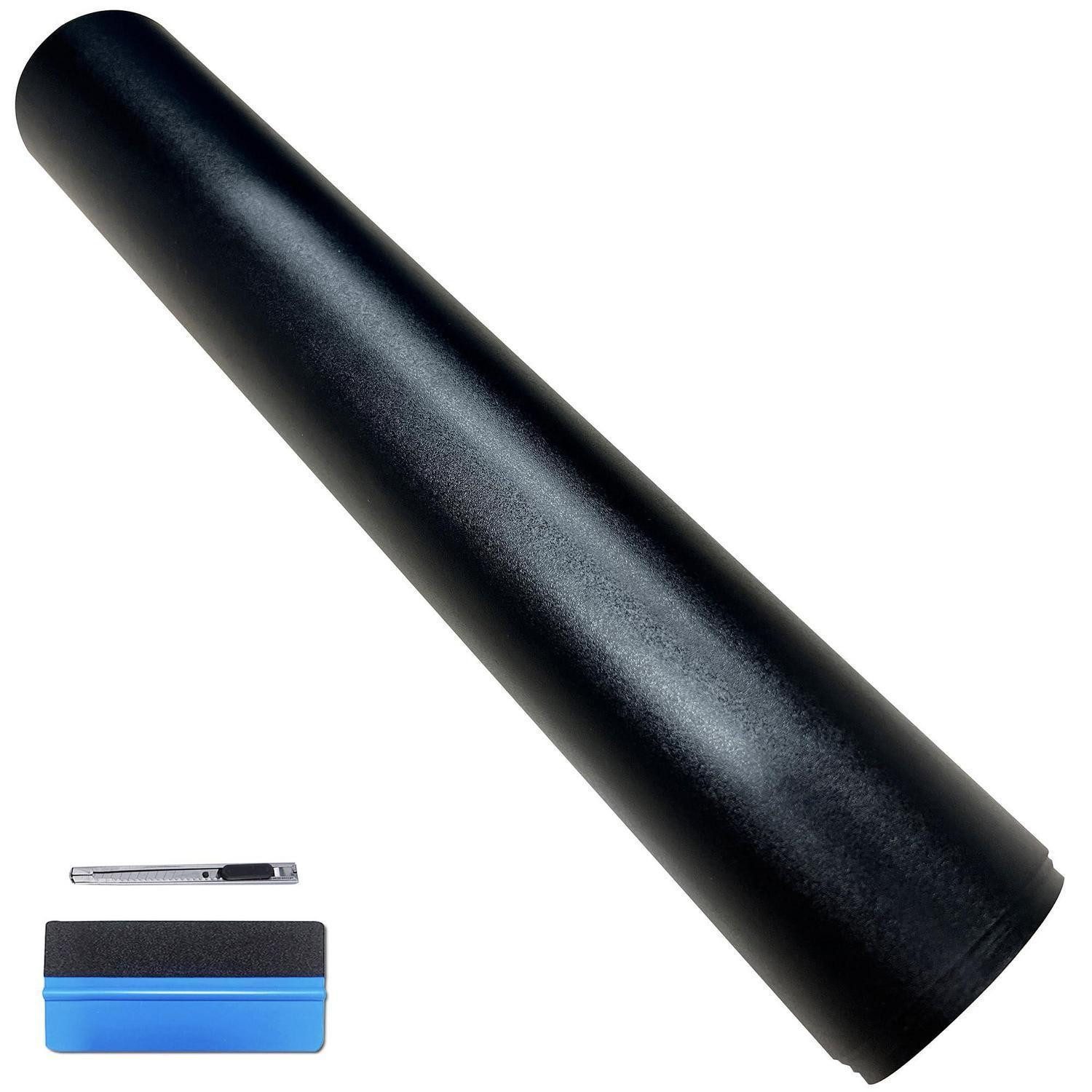 LuxusKollektion Lackschutzfolie Aufkleber Vinyl Mattschwarz Selbstklebend Frosted Black 10cm x 900cm