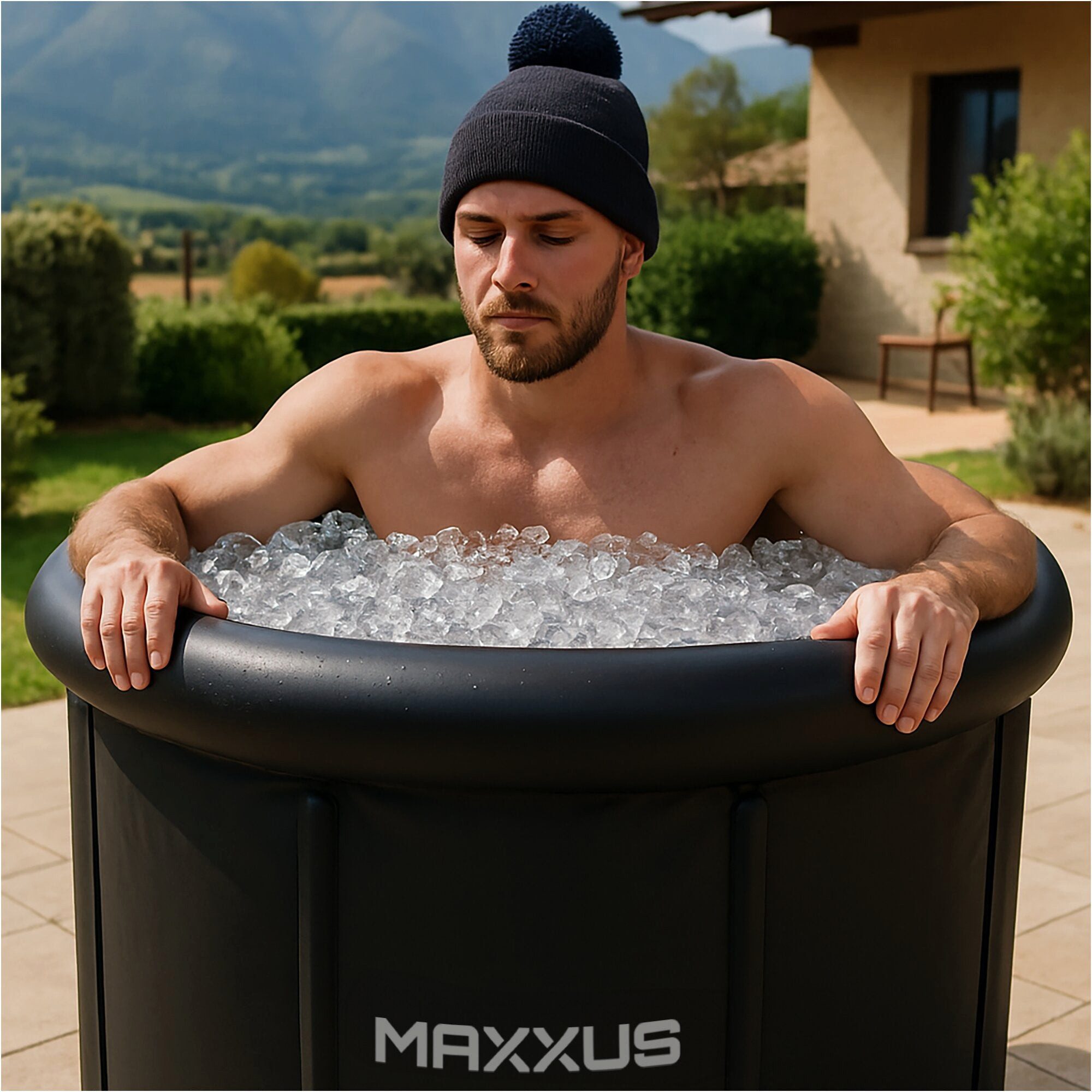 MAXXUS Beruhigungs- und Entspannungsgerät Eisbad XL 450 L - Aufblasbare Eistonne für Kryotherapie & Regeneration, 1-tlg.