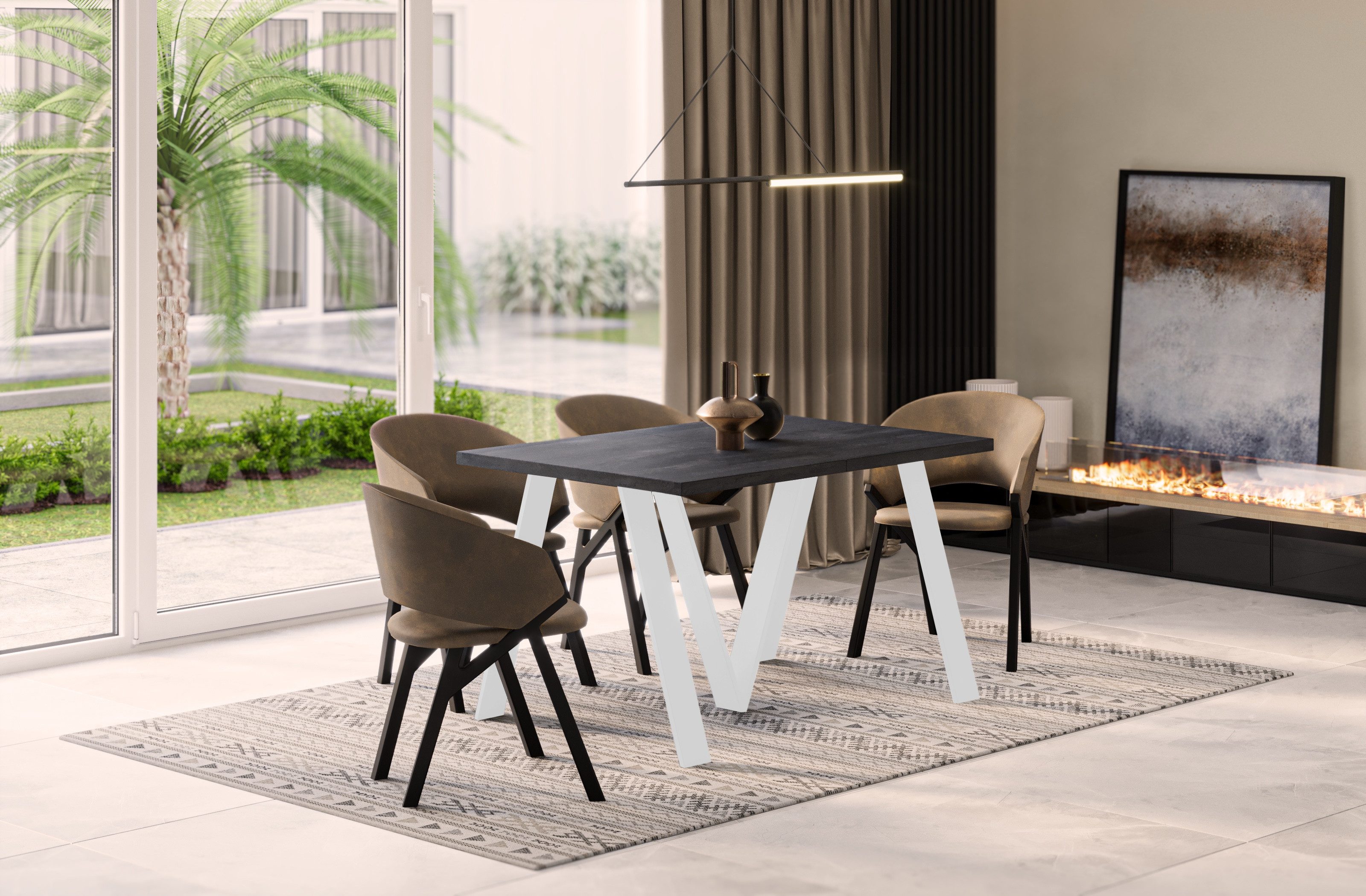 Endo Esstisch Lungo White XXL 130-405 günstig online kaufen
