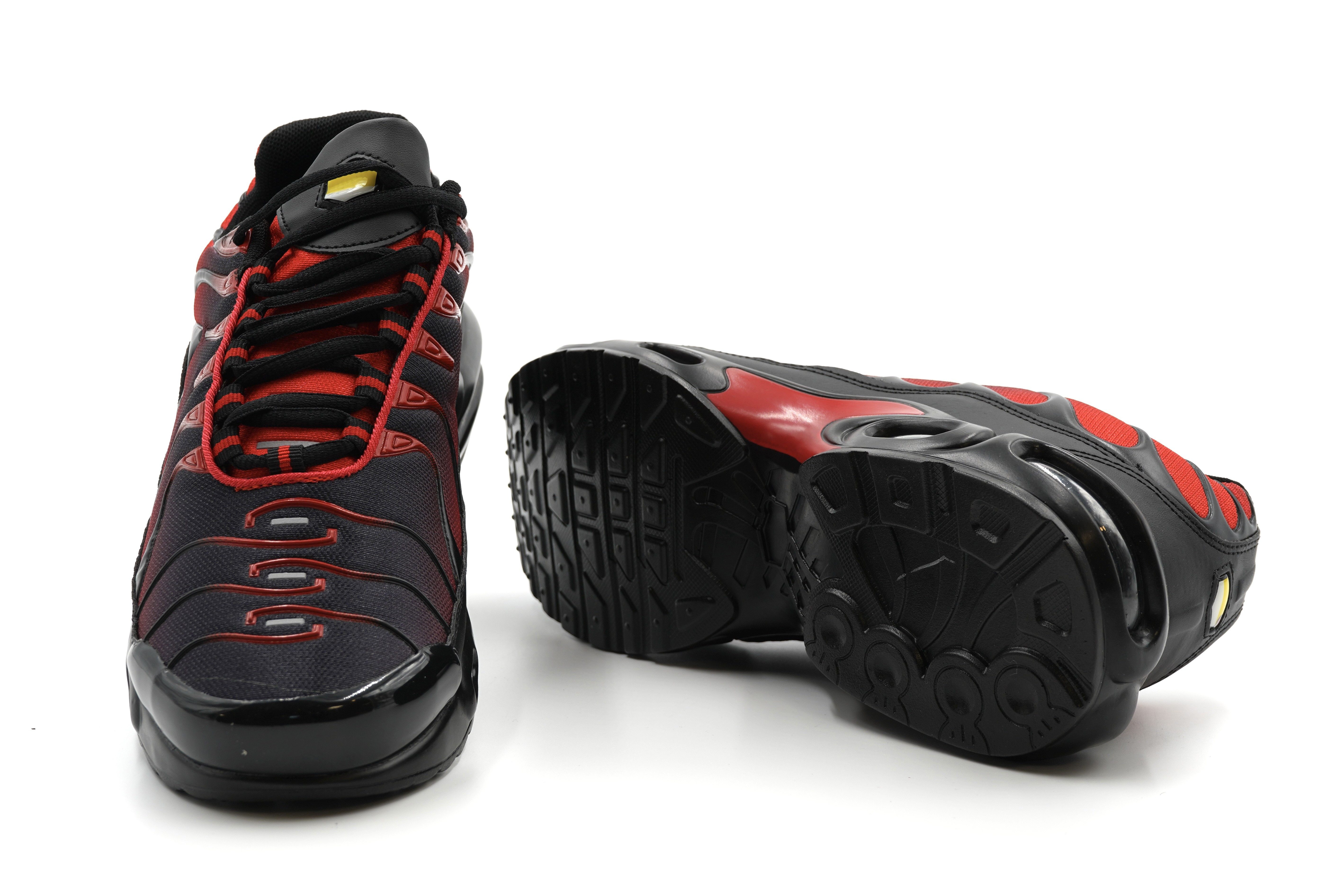 Sonderpostendiscount Herrensneaker H075-8 Black/Red mit Luftpolster Sneaker