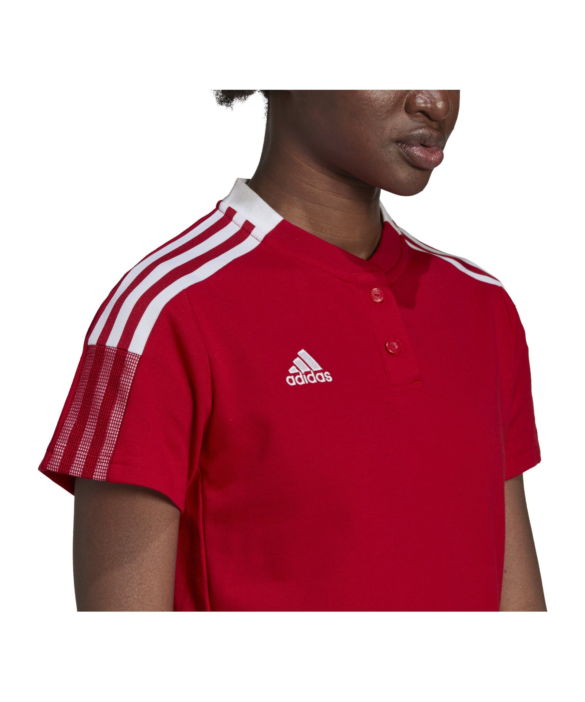 Tiro Poloshirt adidas COACH rot 21 Nachhaltiges Performance Produkt Poloshirt Damen