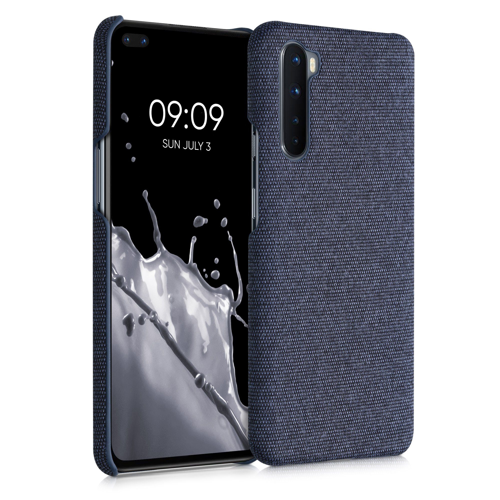 kwmobile Handyhülle Hülle für OnePlus Nord - Stoff Cover Case im Design, Hülle für OnePlus Nord - Stoff Cover Case im Design
