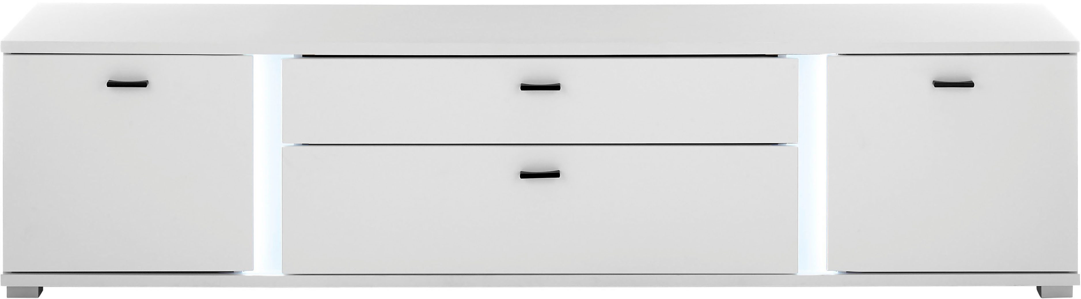 Home affaire Lowboard LONG ISLAND (1 St), in moderner Trendfarbe,inklusive senkrechter Beleuchtung,Breite 200 cm