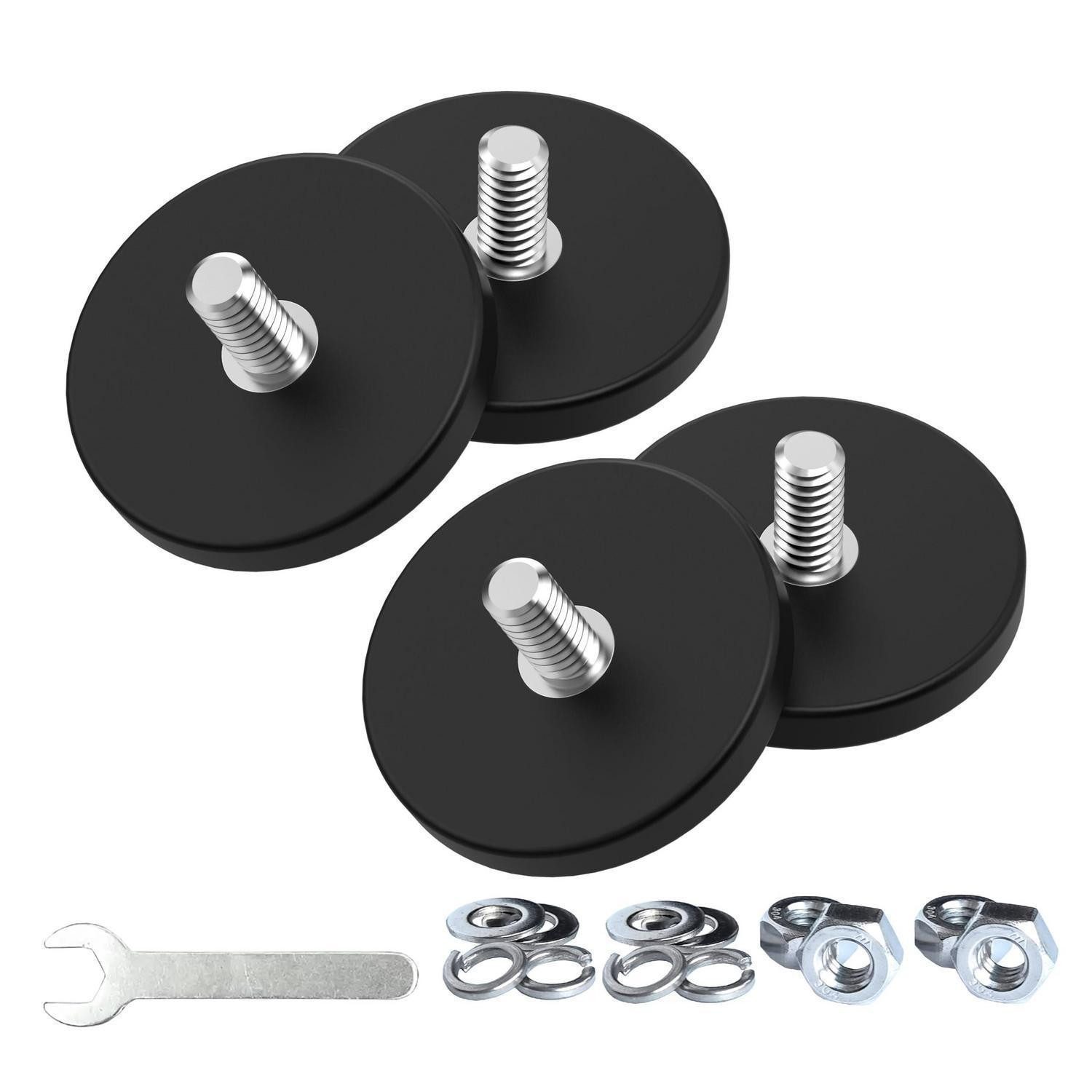 LuxusKollektion Magnethalter Magnet stark gummiert 1/4-20 Gewinde 4 Stk (4-St)