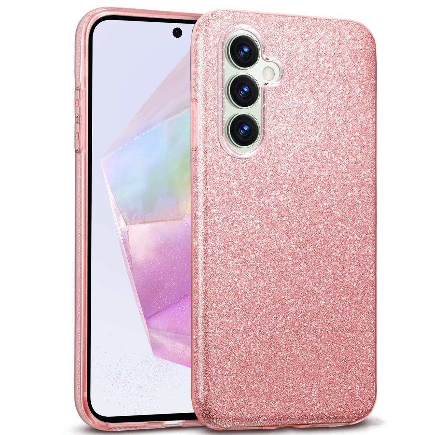 CoolGadget Handyhülle Glitzer Glamour Hülle für Samsung Galaxy A55 5G 6,6 Zoll, Slim Case mit Glossy Effect Schutzhülle für Samsung A55 5G Hülle