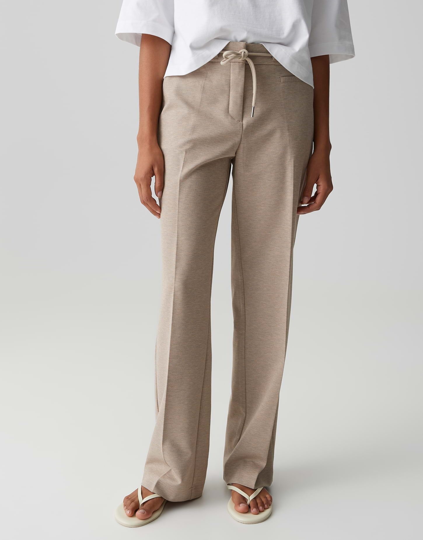 OPUS Stoffhose MAIKITO in sanfter Two-Tone Optik Weiter gerader Beinverlauf, weicher Griff, leicht elastischer Stoff