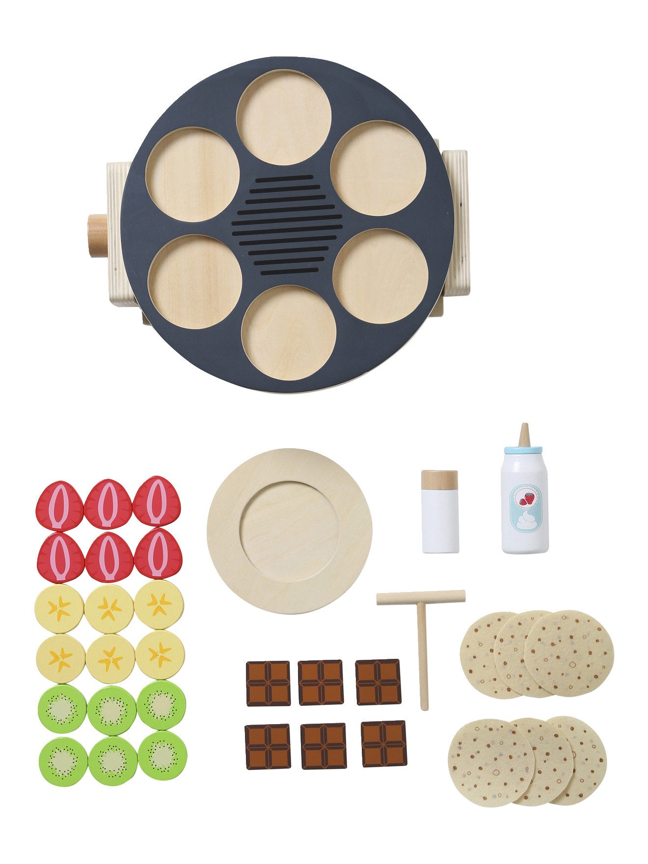 vertbaudet Spielküche Spiel-Set Crêpes-Party, Holz FSC® Holz