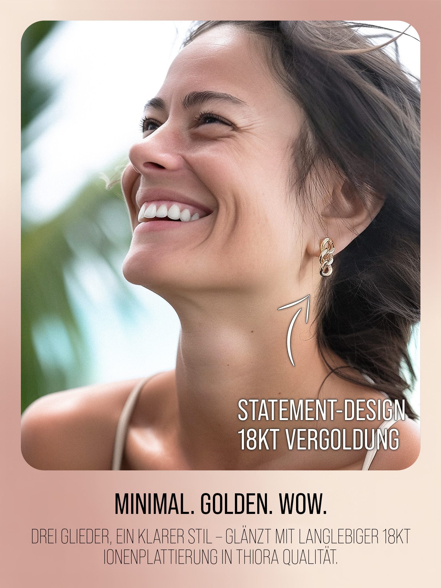 THIORA Paar Ohrhänger Gliederketten-Ohrringe Gold Damen günstig online kaufen