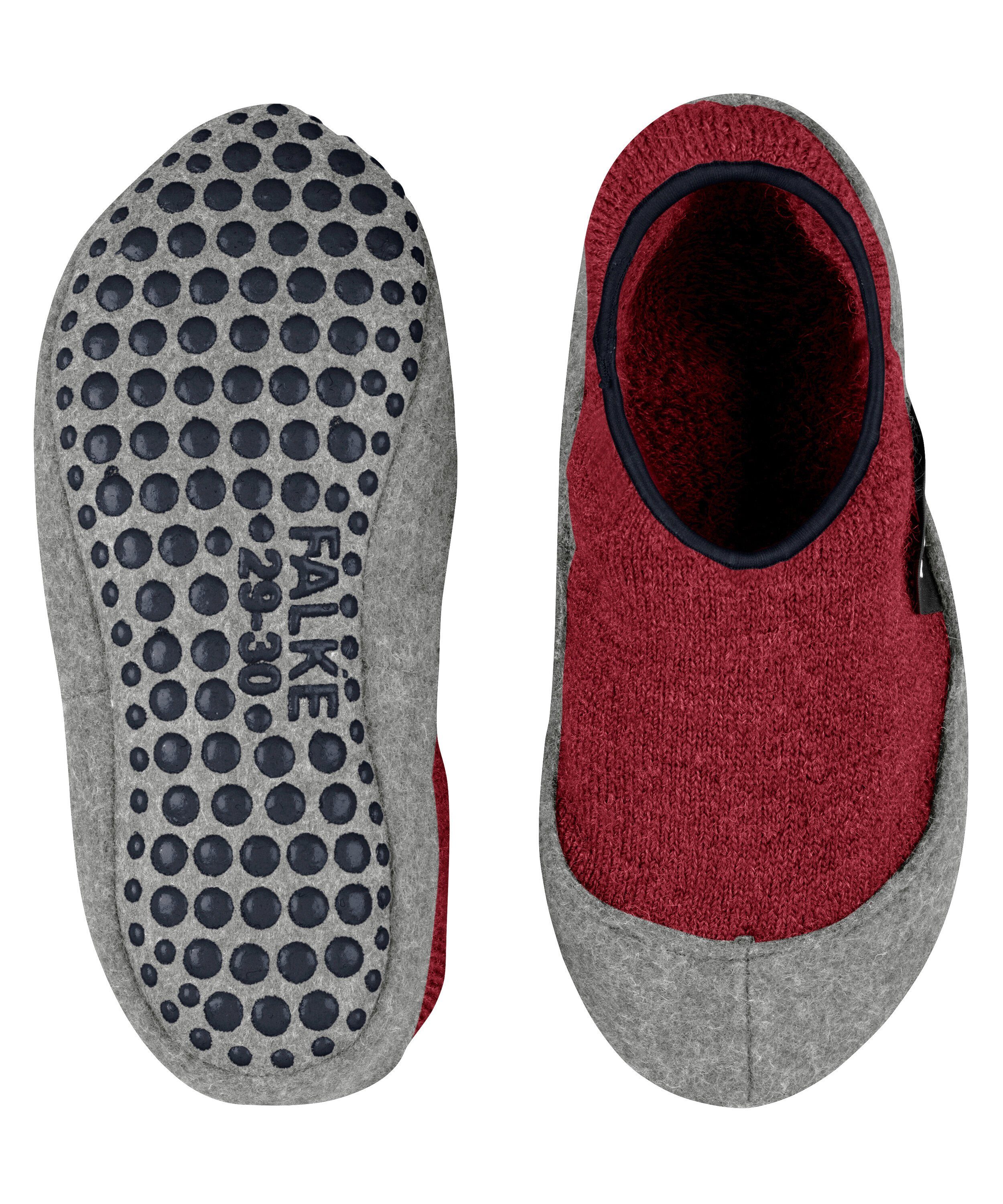 FALKE (8074) pepper aus Noppendruck Cosyshoe mit (1-Paar) red Sneakersocken Merinowolle